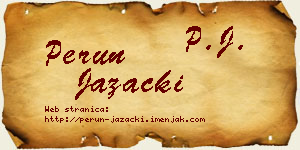Perun Jazački vizit kartica